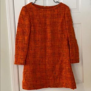 Versace Jeans Couture Long Sleeve Orange Dress
